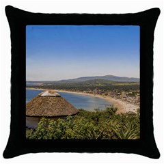 Landscape Aerial View Piriapolis Uruguay Throw Pillow Case (black) by dflcprints