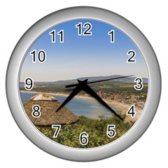 Landscape Aerial View Piriapolis Uruguay Wall Clocks (silver) 