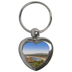 Landscape Aerial View Piriapolis Uruguay Key Chains (heart)  by dflcprints