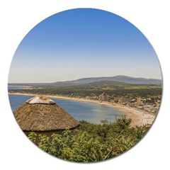 Landscape Aerial View Piriapolis Uruguay Magnet 5  (round) by dflcprints