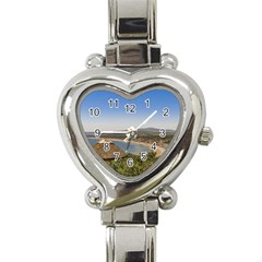 Landscape Aerial View Piriapolis Uruguay Heart Italian Charm Watch by dflcprints