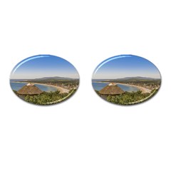 Landscape Aerial View Piriapolis Uruguay Cufflinks (oval) by dflcprints