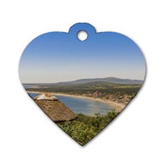 Landscape Aerial View Piriapolis Uruguay Dog Tag Heart (two Sides)