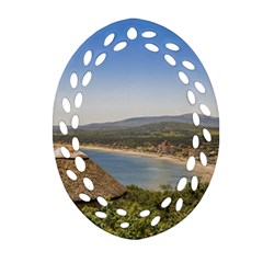 Landscape Aerial View Piriapolis Uruguay Ornament (oval Filigree) 