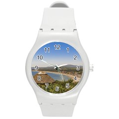 Landscape Aerial View Piriapolis Uruguay Round Plastic Sport Watch (m) by dflcprints