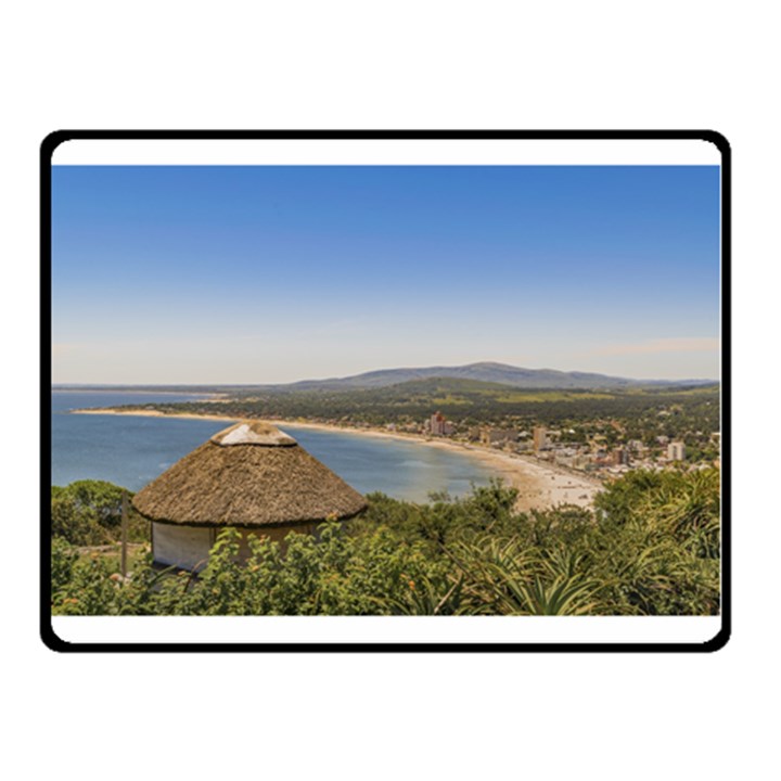 Landscape Aerial View Piriapolis Uruguay Double Sided Fleece Blanket (Small) 