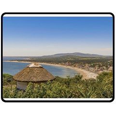 Landscape Aerial View Piriapolis Uruguay Double Sided Fleece Blanket (medium)  by dflcprints