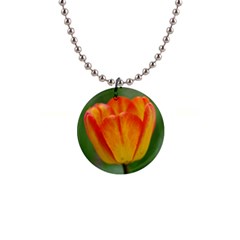 Orange Tulip M Button Necklaces by PhotoThisxyz