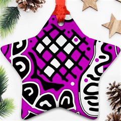 Magenta High Art Abstraction Ornament (star) 