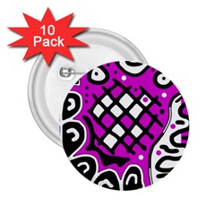 Magenta High Art Abstraction 2 25  Buttons (10 Pack) 