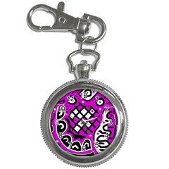 Magenta High Art Abstraction Key Chain Watches