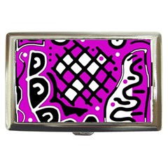 Magenta High Art Abstraction Cigarette Money Cases by Valentinaart