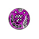 Magenta high art abstraction Hat Clip Ball Marker (4 pack) Front