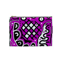 Magenta High Art Abstraction Cosmetic Bag (medium) 