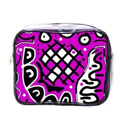 Magenta High Art Abstraction Mini Toiletries Bags