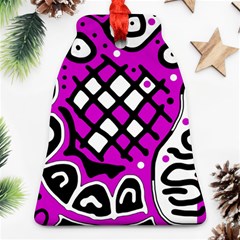 Magenta High Art Abstraction Bell Ornament (2 Sides)