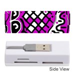 Magenta high art abstraction Memory Card Reader (Stick)  Front