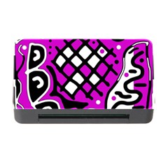 Magenta High Art Abstraction Memory Card Reader With Cf