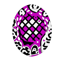 Magenta High Art Abstraction Ornament (oval Filigree) 