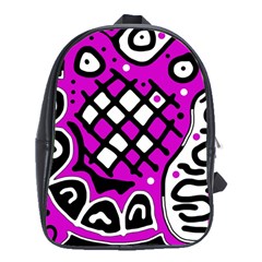 Magenta High Art Abstraction School Bags (xl) 