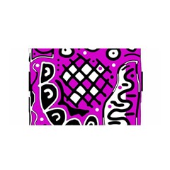 Magenta High Art Abstraction Satin Wrap by Valentinaart