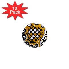 Yellow High Art Abstraction 1  Mini Magnet (10 Pack) 