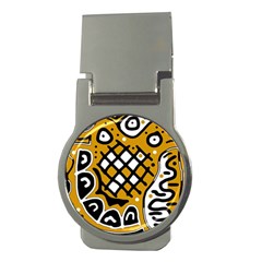 Yellow High Art Abstraction Money Clips (round) 