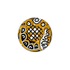 Yellow High Art Abstraction Golf Ball Marker