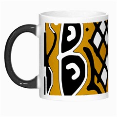 Yellow High Art Abstraction Morph Mugs by Valentinaart