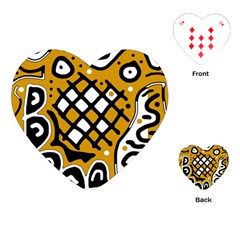 Yellow High Art Abstraction Playing Cards (heart) 