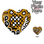 Yellow high art abstraction Multi-purpose Cards (Heart)  Back 1