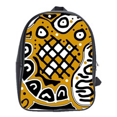 Yellow High Art Abstraction School Bags(large) 