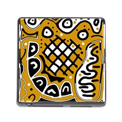 Yellow High Art Abstraction Memory Card Reader (square)