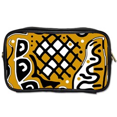 Yellow High Art Abstraction Toiletries Bags