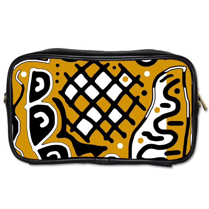 Yellow high art abstraction Toiletries Bags