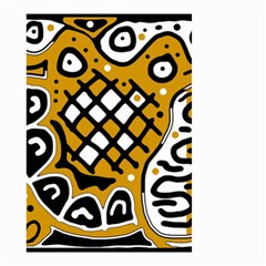 Yellow High Art Abstraction Small Garden Flag (two Sides)