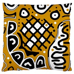 Yellow High Art Abstraction Large Cushion Case (two Sides)