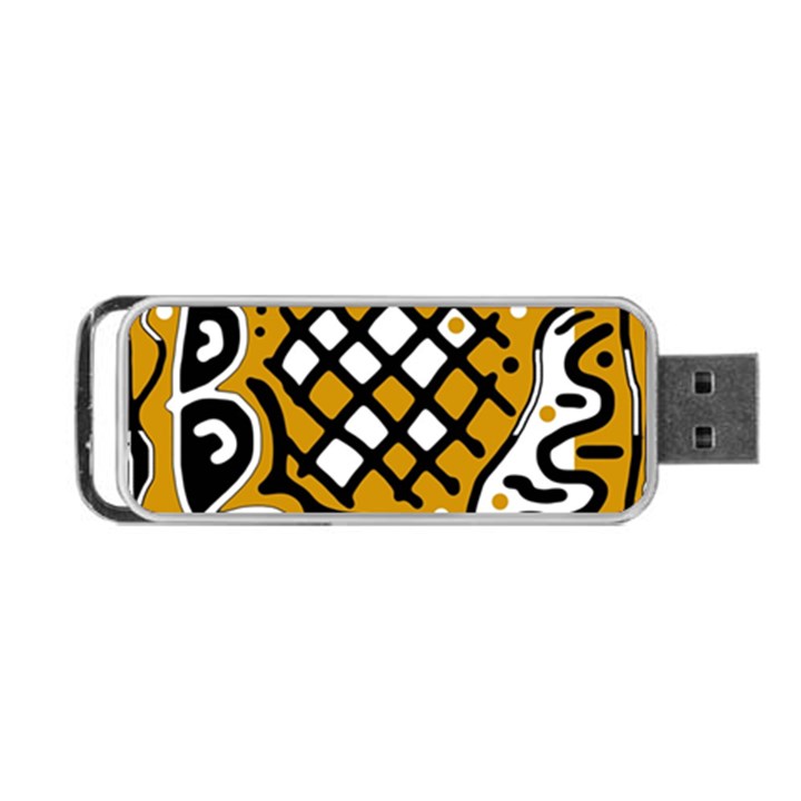 Yellow high art abstraction Portable USB Flash (One Side)