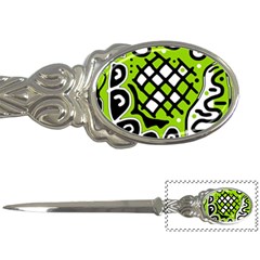 Green High Art Abstraction Letter Openers by Valentinaart