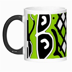 Green High Art Abstraction Morph Mugs