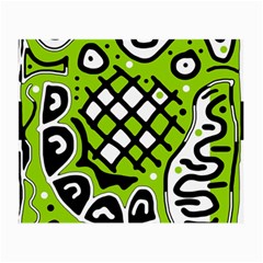 Green High Art Abstraction Small Glasses Cloth