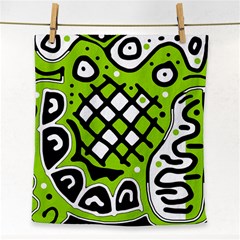 Green High Art Abstraction Face Towel