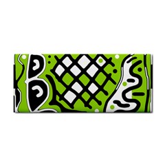 Green High Art Abstraction Hand Towel