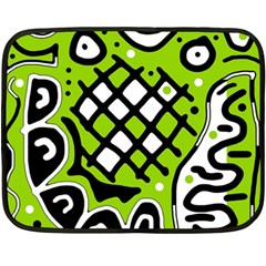 Green High Art Abstraction Fleece Blanket (mini)