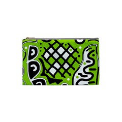 Green High Art Abstraction Cosmetic Bag (small) 