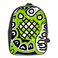 Green High Art Abstraction School Bags(large) 