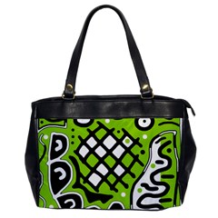 Green High Art Abstraction Office Handbags