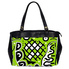 Green High Art Abstraction Office Handbags (2 Sides) 