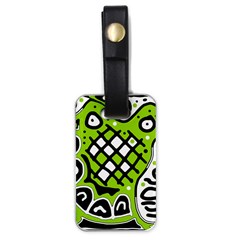 Green High Art Abstraction Luggage Tags (one Side) 