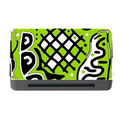 Green High Art Abstraction Memory Card Reader With Cf by Valentinaart